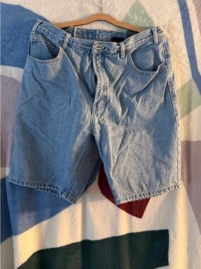 Route 66 Men's Relaxed Jean Shorts in Light Blue Denim